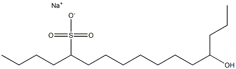 13-Hydroxyhexadecane-5-sulfonic acid sodium salt Struktur