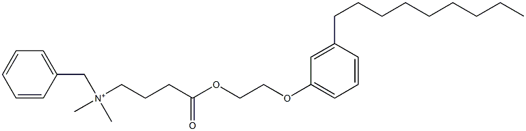 N,N-Dimethyl-N-benzyl-N-[3-[[2-(3-nonylphenyloxy)ethyl]oxycarbonyl]propyl]aminium Struktur