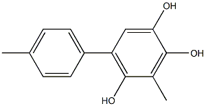 3-Methyl-5-(4-methylphenyl)benzene-1,2,4-triol Struktur