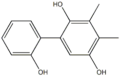 3,4-Dimethyl-1,1'-biphenyl-2,2',5-triol Struktur