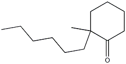 2-Hexyl-2-methylcyclohexan-1-one Struktur