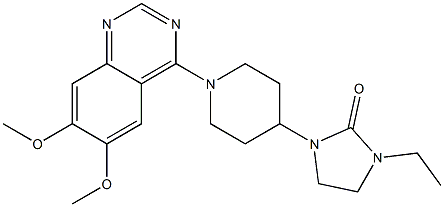 1-[1-(6,7-Dimethoxyquinazolin-4-yl)piperidin-4-yl]-3-ethylimidazolidin-2-one Struktur