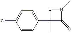 2,4-Dimethyl-4-(4-chlorophenyl)-1,2-oxazetidin-3-one Struktur