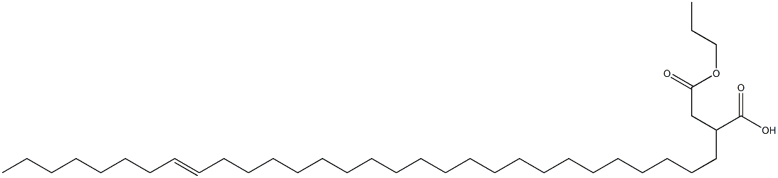 2-(22-Triacontenyl)succinic acid 1-hydrogen 4-propyl ester Struktur