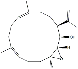 (1R,2S,3S,6E,10E,14S)-2,3-Epoxy-14-(1-methylethenyl)-3,7,11-trimethylcyclotetradeca-6,10-dien-1-ol Struktur