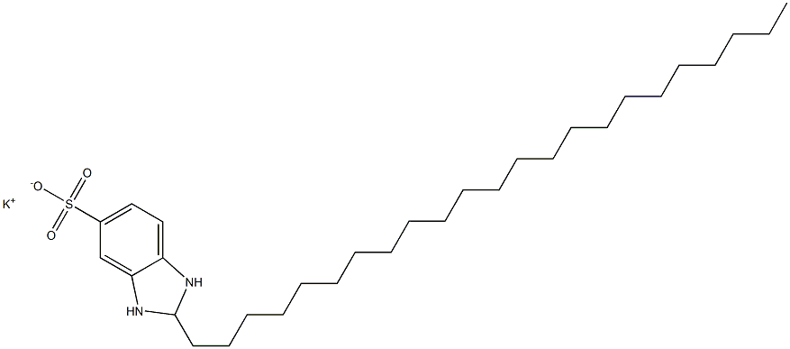 2,3-Dihydro-2-tricosyl-1H-benzimidazole-5-sulfonic acid potassium salt Struktur