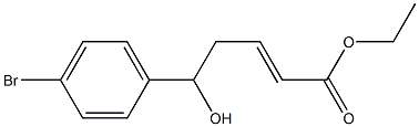 5-Hydroxy-5-(4-bromophenyl)-2-pentenoic acid ethyl ester Struktur