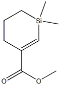 1,1-Dimethyl-1-sila-2-cyclohexene-3-carboxylic acid methyl ester Struktur