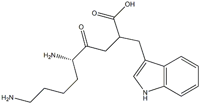 (5S)-5,9-Diamino-2-[(1H-indol-3-yl)methyl]-4-oxononanoic acid Struktur