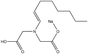 N-[[(Sodiooxy)carbonyl]methyl]-N-(1-octenyl)glycine Struktur