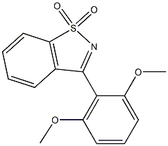 3-(2,6-Dimethoxyphenyl)-1,2-benzisothiazole 1,1-dioxide Struktur