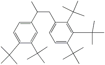 1-(2,3,4-Tri-tert-butylphenyl)-2-(3,4-di-tert-butylphenyl)propane Struktur