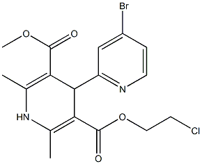 4-(4-Bromopyridin-2-yl)-1,4-dihydro-2,6-dimethylpyridine-3,5-dicarboxylic acid 3-methyl 5-(2-chloroethyl) ester Struktur