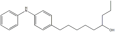 4-(6-Hydroxynonyl)phenylphenylamine Struktur