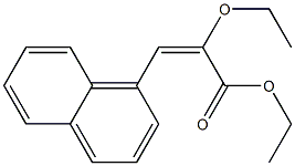 (E)-3-(1-Naphtyl)-2-ethoxyacrylic acid ethyl ester Struktur