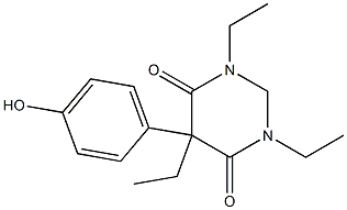 5-Ethyl-5-(4-hydroxyphenyl)-2,5-dihydro-1-ethyl-3-ethylpyrimidine-4,6(1H,3H)-dione Struktur