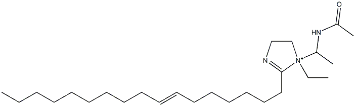 1-[1-(Acetylamino)ethyl]-1-ethyl-2-(7-heptadecenyl)-2-imidazoline-1-ium Struktur