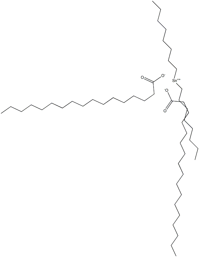 Diheptadecanoic acid dioctyltin(IV) salt Struktur