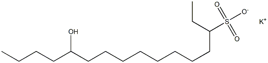 12-Hydroxyhexadecane-3-sulfonic acid potassium salt Struktur