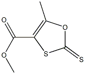 2-Thioxo-5-methyl-1,3-oxathiole-4-carboxylic acid methyl ester Struktur