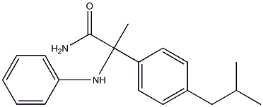 2-Anilino-2-(p-isobutylphenyl)propionamide Struktur