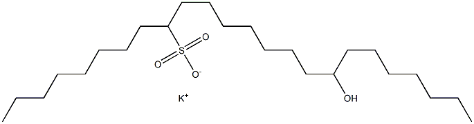 17-Hydroxytetracosane-9-sulfonic acid potassium salt Struktur