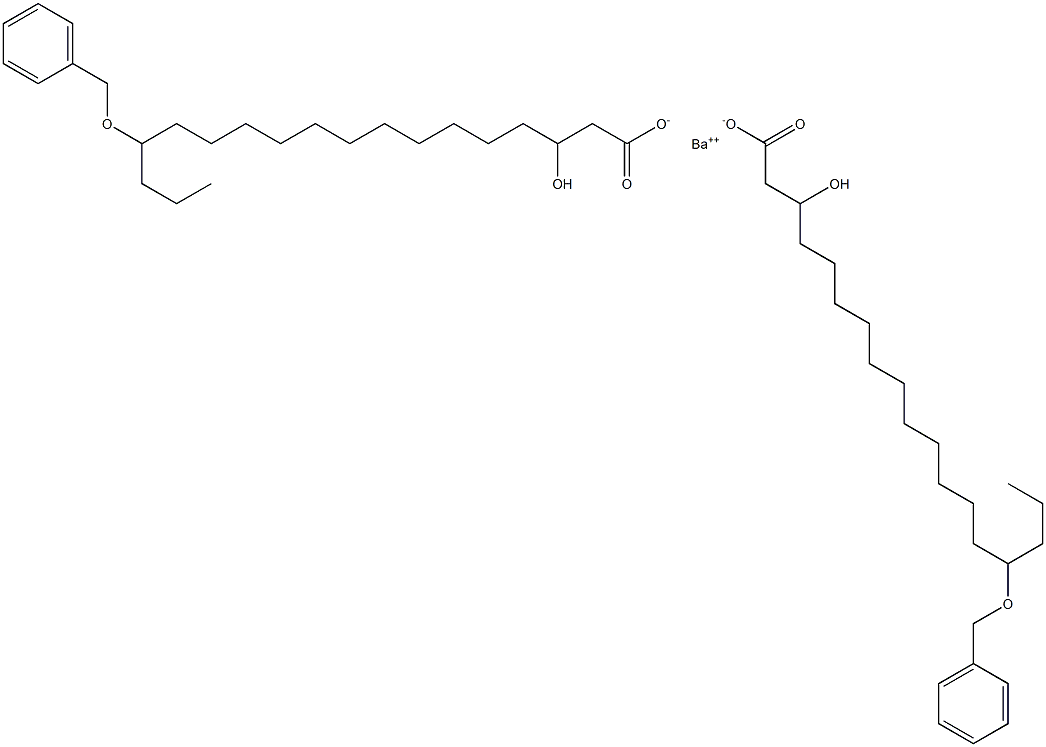 Bis(15-benzyloxy-3-hydroxystearic acid)barium salt Struktur