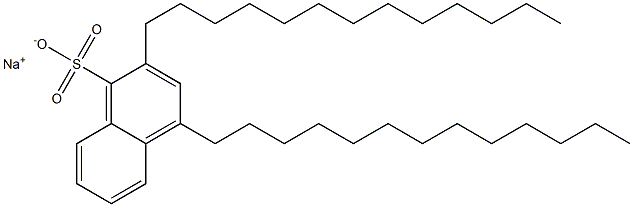 2,4-Ditridecyl-1-naphthalenesulfonic acid sodium salt Struktur