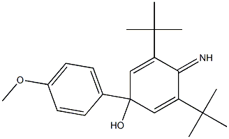 2,6-Di-tert-butyl-4-hydroxy-4-(4-methoxy-phenyl)-2,5-cyclohexadien-1-imine Struktur