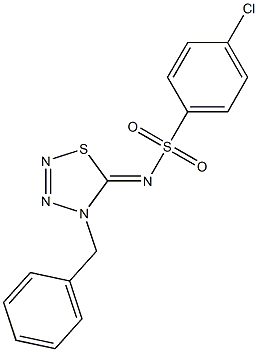 4-Benzyl-5-(4-chlorophenyl)sulfonylimino-4,5-dihydro-1,2,3,4-thiatriazole Struktur