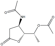 (4R,5R)-4-(Acetylamino)-5-[(R)-1-acetoxyethyl]-4,5-dihydrofuran-2(3H)-one Struktur