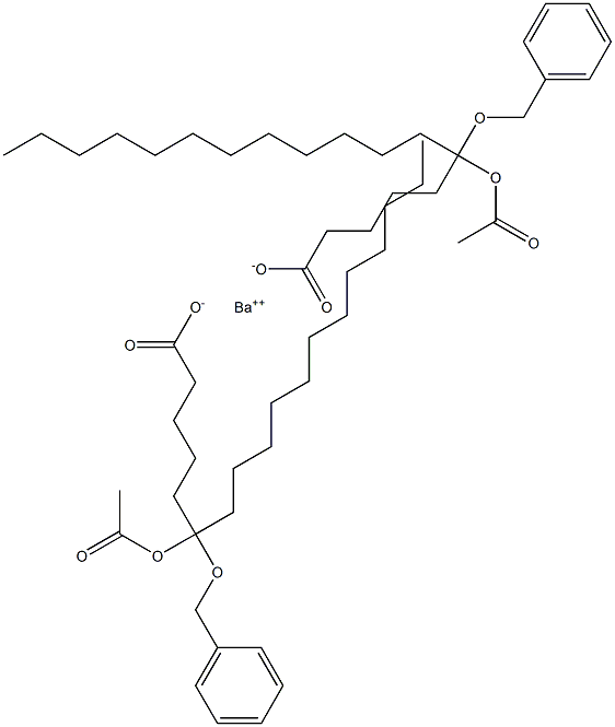 Bis(6-benzyloxy-6-acetyloxystearic acid)barium salt Struktur