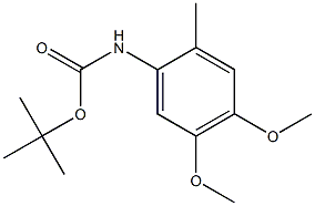 N-(tert-Butyloxycarbonyl)-2-methyl-4,5-dimethoxyaniline Struktur