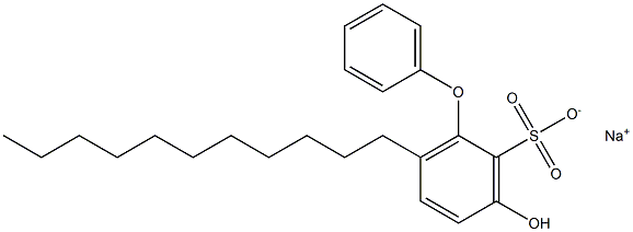 3-Hydroxy-6-undecyl[oxybisbenzene]-2-sulfonic acid sodium salt Struktur