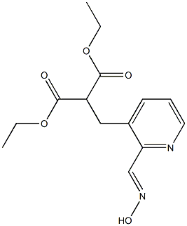 [[2-[(Hydroxyimino)methyl]pyridin-3-yl]methyl]malonic acid diethyl ester Struktur