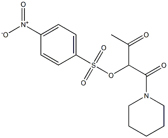 1-Piperidino-2-[(4-nitrophenyl)sulfonyloxy]butane-1,3-dione Struktur