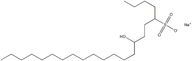 8-Hydroxydocosane-5-sulfonic acid sodium salt Struktur