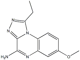 4-Amino-7-methoxy-1-ethyl[1,2,4]triazolo[4,3-a]quinoxaline Struktur