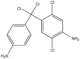 (4-Aminophenyl)(4-amino-2,5-dichlorophenyl)dichloromethane Struktur