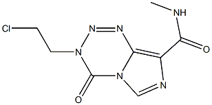 3-(2-Chloroethyl)-3,4-dihydro-4-oxo-N-methylimidazo[5,1-d]-1,2,3,5-tetrazine-8-carboxamide Struktur