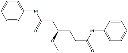 [R,(+)]-3-Methoxy-N,N'-diphenylhexanediamide Struktur