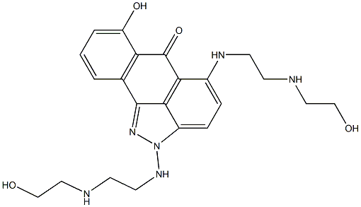 7-Hydroxy-2,5-bis[2-(2-hydroxyethylamino)ethylamino]anthra[1,9-cd]pyrazol-6(2H)-one Struktur