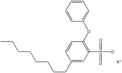 3-Octyl-6-phenoxybenzenesulfonic acid potassium salt Struktur