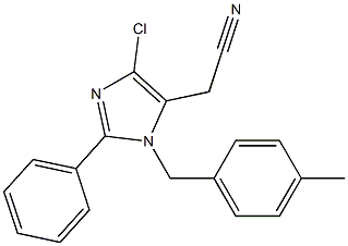 1-(4-Methylbenzyl)-2-phenyl-4-chloro-1H-imidazole-5-acetonitrile Struktur