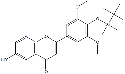 6-Hydroxy-4'-(tert-butyldimethylsiloxy)-3',5'-dimethoxyflavone Struktur