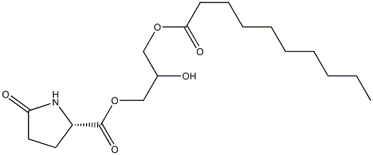 1-[(L-Pyroglutamoyl)oxy]-2,3-propanediol 3-decanoate Struktur