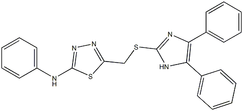 5-[[(4,5-Diphenyl-1H-imidazol-2-yl)thio]methyl]-2-(phenylamino)-1,3,4-thiadiazole Struktur