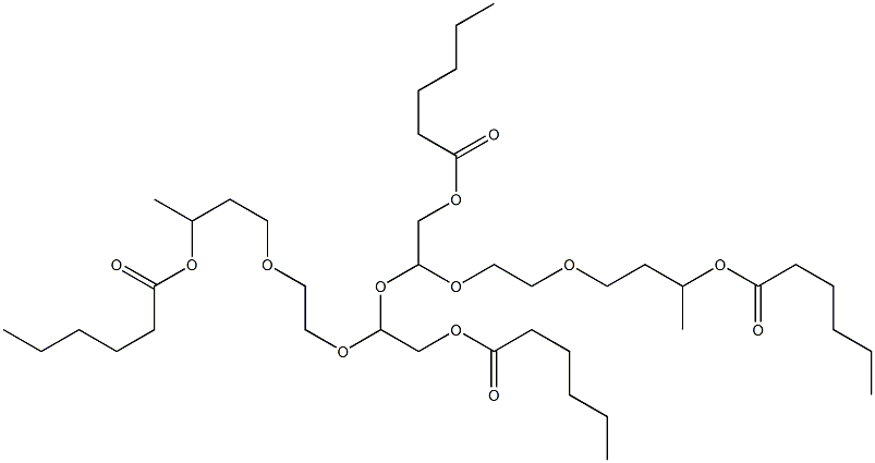 2,2'-[Oxybis[2,1-ethanediyloxy(2,1-ethanediyl)oxy]]bis(ethanol hexanoate) Struktur