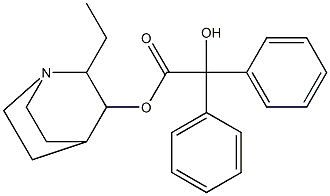 Benzilic acid 2-ethylquinuclidin-3-yl ester Struktur