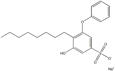 5-Hydroxy-6-octyl[oxybisbenzene]-3-sulfonic acid sodium salt Struktur